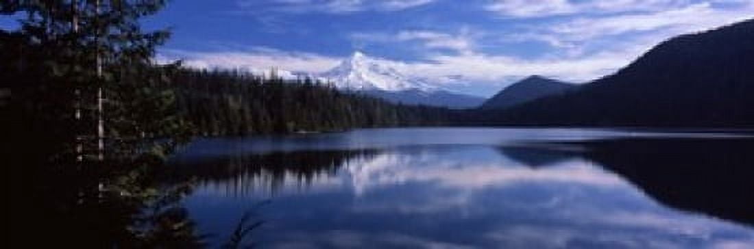 Reflection of clouds in water Mt Hood Lost Lake Mt Hood National Forest Hood River County Oregon USA Canvas Art - Panoramic Images (18 x 6)