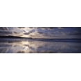 thumbnail image 1 of Reflection of clouds on the beach, Fistral Beach, Cornwall, England Poster Print (18 x 6), 1 of 1