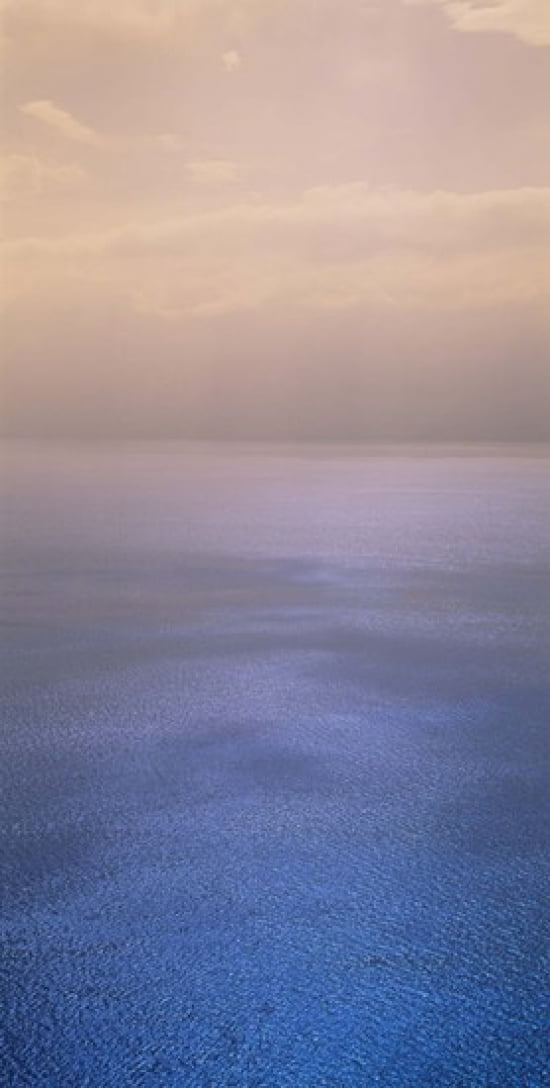 Reflection of clouds on water Lake Geneva Switzerland Canvas Art - Panoramic Images (24 x 12)