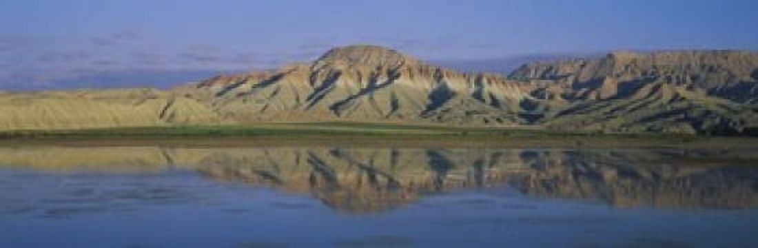 Reflection of hills in a lake Cayirhan Turkey Canvas Art - Panoramic Images (18 x 6)
