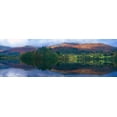 thumbnail image 1 of Reflection of hills in a lake, Grasmere, Lake District, Lake District National Park, England Poster Print (36 x 12), 1 of 1
