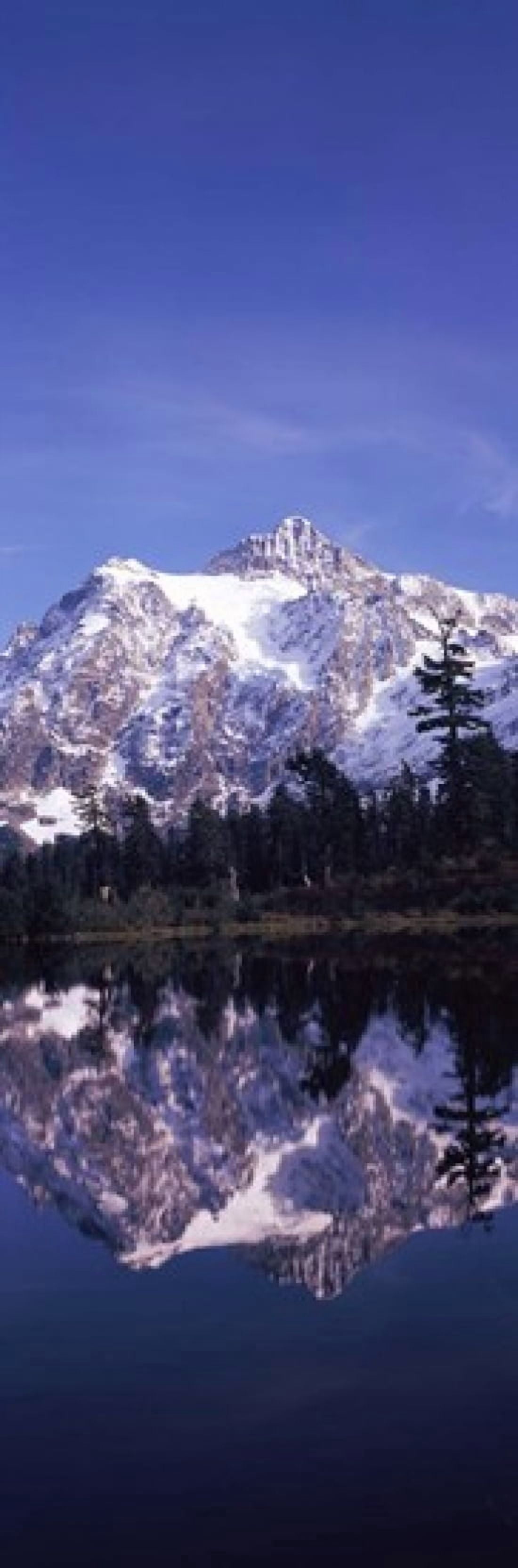Reflection of mountains in a lake Mt Shuksan Picture Lake North Cascades National Park Washington State USA Canvas Art - Panoramic Images (18 x 6)