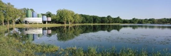 Reflection of trees in water Warner Park Madison Dane County Wisconsin USA Canvas Art - Panoramic Images (36 x 12)