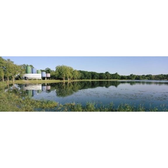 Reflection of trees in water, Warner Park, Madison, Dane County, Wisconsin, USA Poster Print (18 x 6)