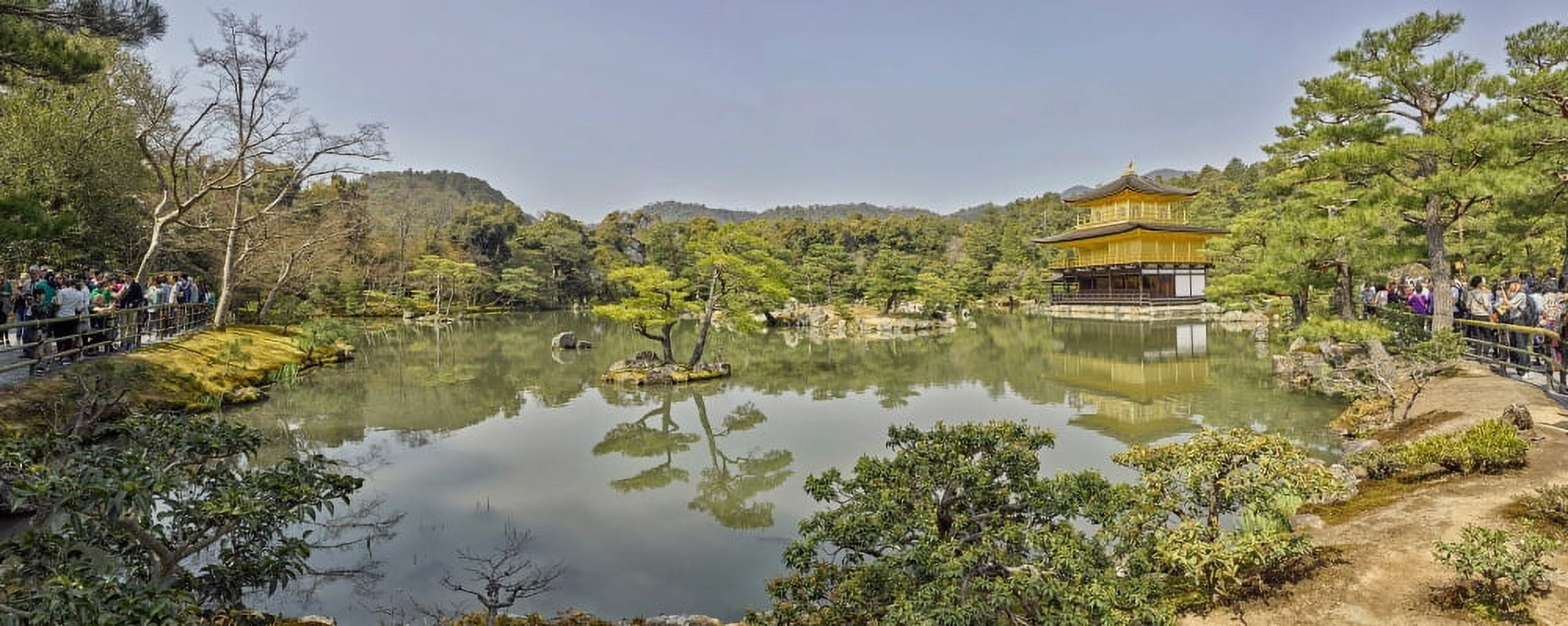 Reflection of trees on water Kinkaku-ji (Temple of the Golden Pavilion) Kyoto Kyoto Prefecture Japan Canvas Art - Panoramic Images (27 x 9)