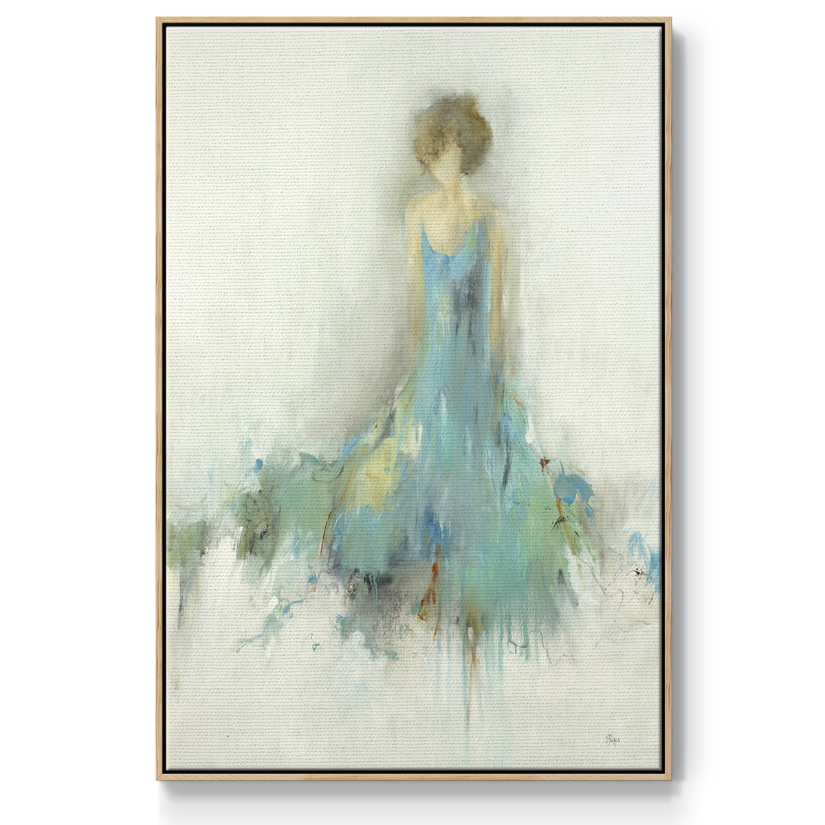 Reflection on You Framed Premium Gallery Wrapped Canvas - Ready to Hang - 25 x 37 - Natural Wood Floating Frame