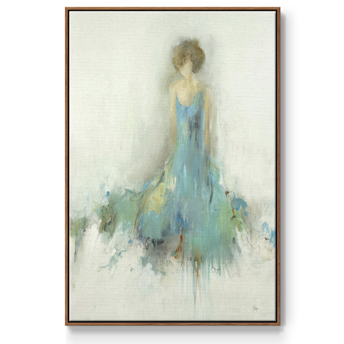 Reflection on You Framed Premium Gallery Wrapped Canvas - Ready to Hang - 27 x 41 - Walnut Floating Frame