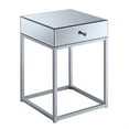 thumbnail image 1 of Reflections 1 Drawer End Table by Ergode - Elegant MDF Mirror Top, Sleek Metal Frame, Versatile Design - Perfect for Living Areas and Entryways, 1 of 3