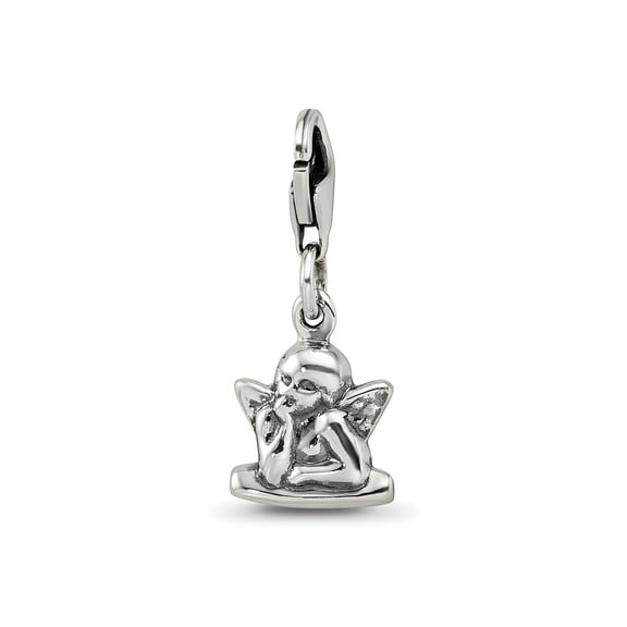 Reflections 925 Sterling Silver Antiqued Ornate Charm 23 x 10 mm.