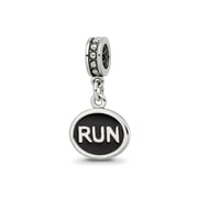 Reflections 925 Sterling Silver Black Enameled Run Dangle Charm