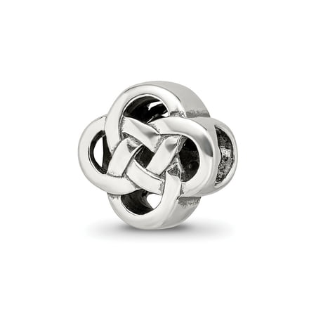 Reflections 925 Sterling Silver Celtic Knot Bead 9 x 9 mm.