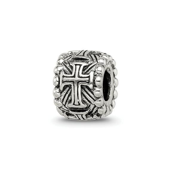 Reflections 925 Sterling Silver Cross Spacer Bead 9 x 7 mm.