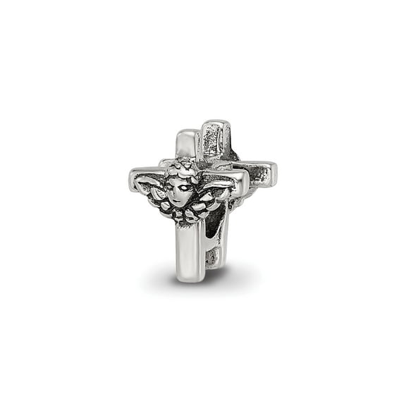 Reflections 925 Sterling Silver Kids Angel Cross Bead 7 x 6 mm.