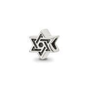 Reflections 925 Sterling Silver Kids Star of David Bead 7 x 7 mm.