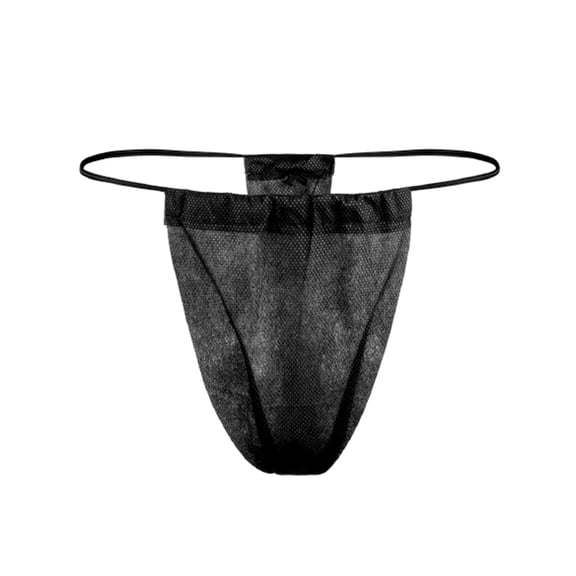 Dukal Black Thong Panty Disposable Adult One Size Fits Most 900502-1, 100 Ct