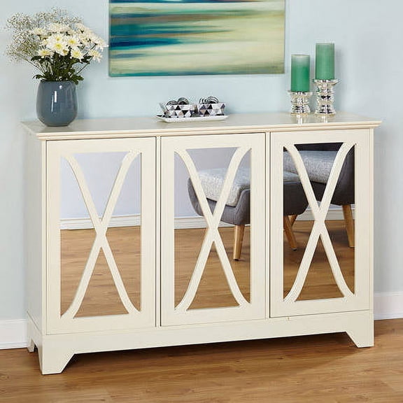 Reflections Buffet/Console with Mirror, Antique White