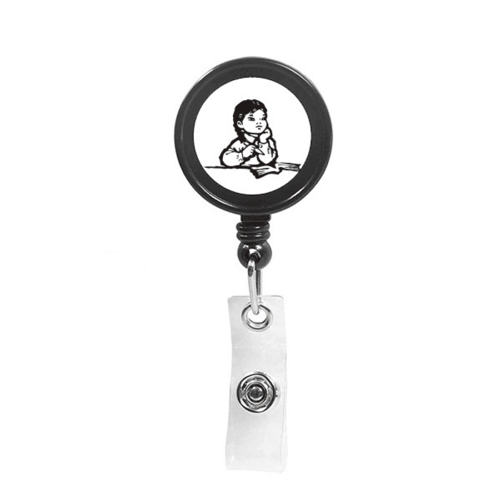 Reflections Chinese Red Educational Propaganda Retractable Keychain Badge Holder ID Badge