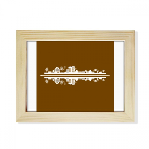 Reflections Humanistic Symbolize Urban Landscape Architecture Desktop Photo Frame Picture Art Decoration Painting 6x8 inch