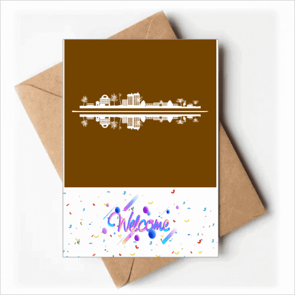 Reflections Humanistic Symbolize Urban Landscape Architecture Welcome Back Greeting Cards Envelopes Blank