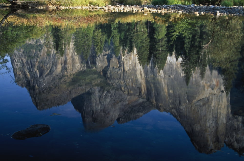 Reflections In Mered River Canvas Art - Mary Winch Design Pics (38 x 24)