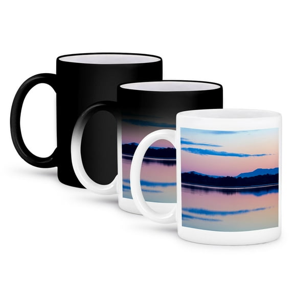 3drose, Reflections in New River Estuary at Dusk, Invercargill, New Zealand, 11oz Magic Transforming Mug