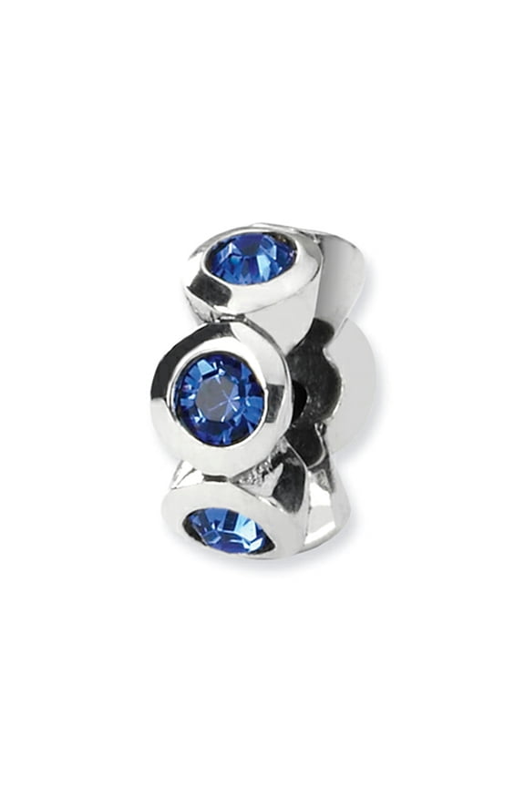 Sterling Silver September Preciosa Crystal Birth Month Bead / Charm