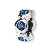 Reflections  Sterling Silver September Preciosa Crystal Birth Month Bead / Charm