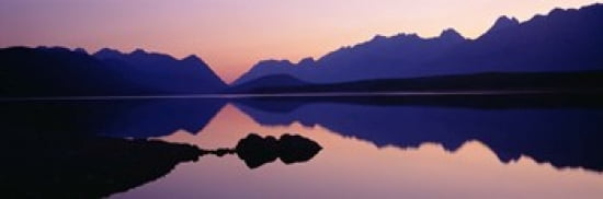 Reflections Upper Kananaskis Lake Peter Lougheed Provincial Park Kananaskis Country Canadian Rockies Alberta Canada Canvas Art - Panoramic Images (36 x 12)
