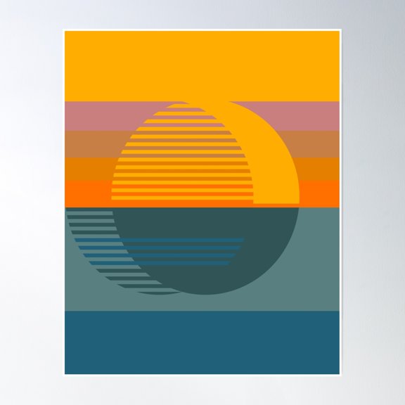 Reflections- Vintage Wall Arttrendy Retro Print Room Decor Wall Art , Poster Only