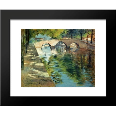 Reflections (aka Canal Scene) 20x24 Framed Art Print by William Merritt Chase