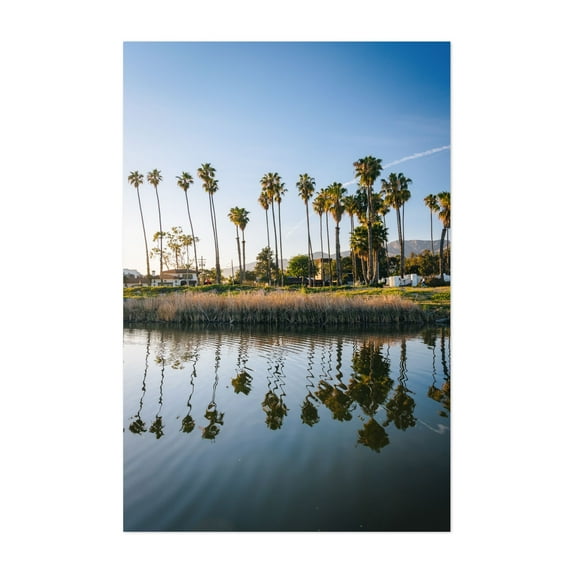 Reflections at Mission Creek - Santa Barbara California Photography Unframed Wall Art Print 12 x 18 inches
