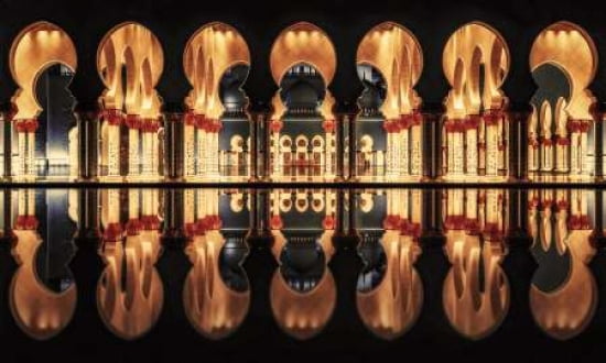 Reflections in the Mosque Canvas Art - Massimo Cuomo (12 x 18)