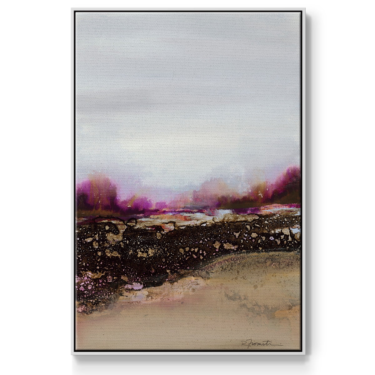 Reflections of My Mind Framed Premium Gallery Wrapped Canvas - Ready to Hang - 17 x 25 - White Floating Frame
