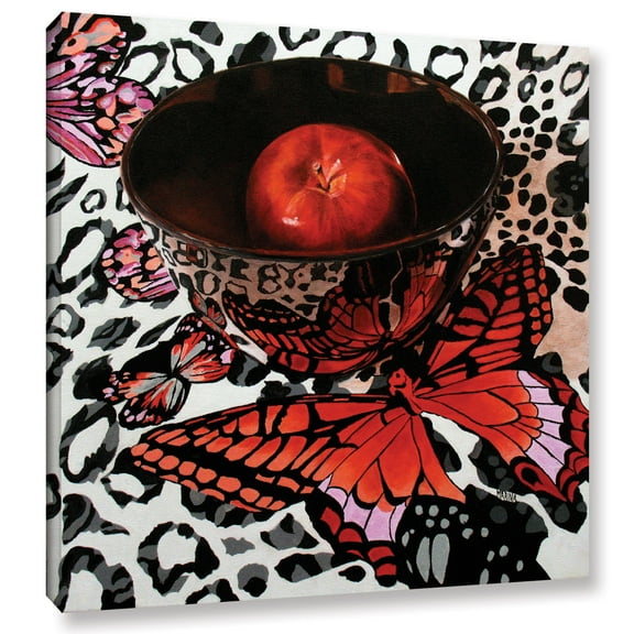 Reflections-of-a-red-Butterfly Gallery Wrapped Canvas by Marina Petro