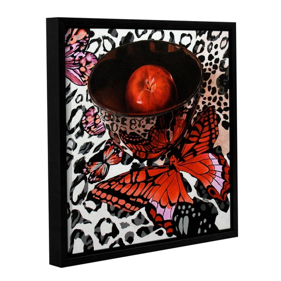 Reflections-of-a-red-Butterfly Gallery Wrapped Floater-framed Canvas by Marina Petro