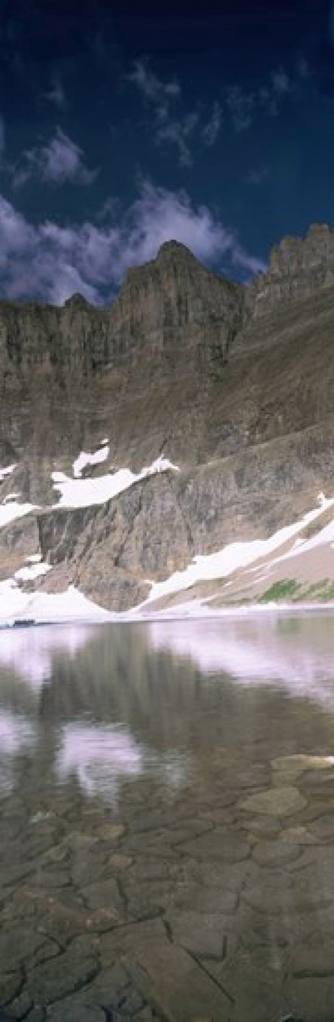 Reflections on lake at US Glacier National Park Montana USA Canvas Art - Panoramic Images (18 x 6)