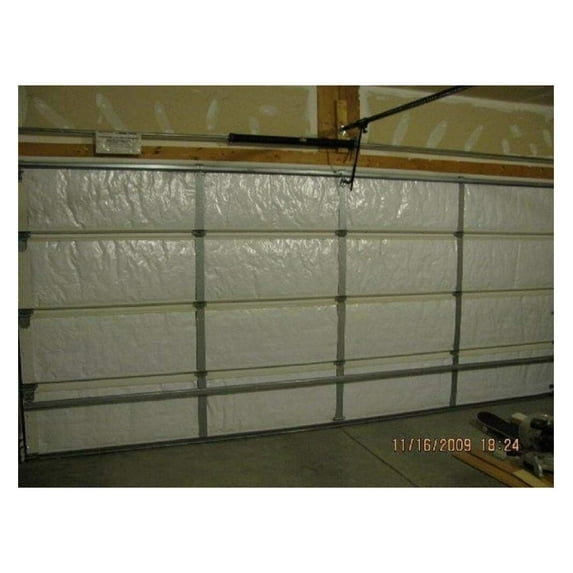 Reflective 2 Car White -Air Garage Door Insulation Kit 18 x 8 Kit (PRECUT) 2 Car White 18x8