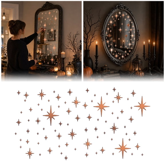 Reflective 82PCS Acrylic Star Wall Decals Removable 3D Sticker Art Versatile Home Decor for Bedroom Living Room Ceiling