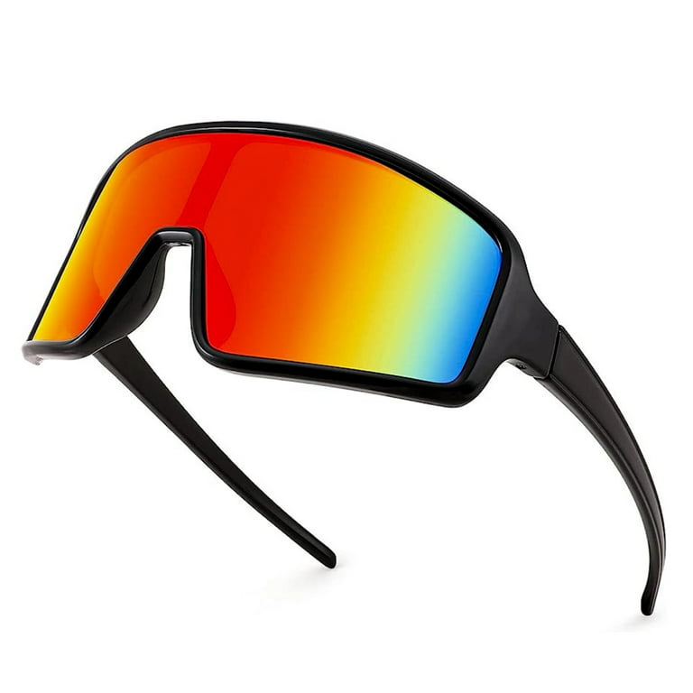 Sport Men Sunglasses Color Mirror Lens Glasses Cycling Baseball