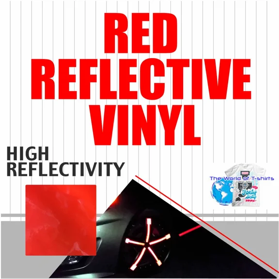 Reflective Adhesive Sign Vinyl Plotter High Reflectivity 12 X 48 (4 Feet) Red