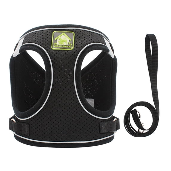 Reflective Adjustable Dog No Pull Harness & Leash Set, Breathable Comfortable Pet Vest For Outdoor Walking, Lightweight Portable For Small Dogs (Size S)