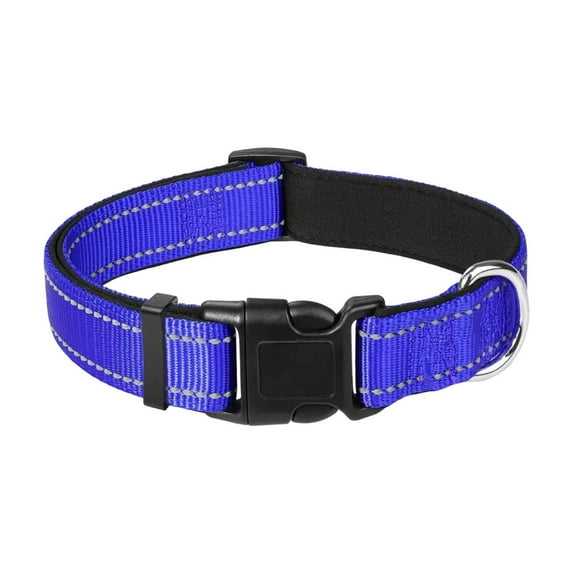 Reflective Adjustable Neoprene Padded Nylon Dog Collar with Buckle for Medium Dogs – Durable Outdoor Accessory for