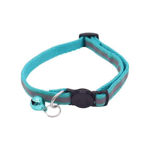 Reflective Adjustable Nylon Pet Collar for Safe Nighttime Outdoor Walking with Soft Comfortable Design