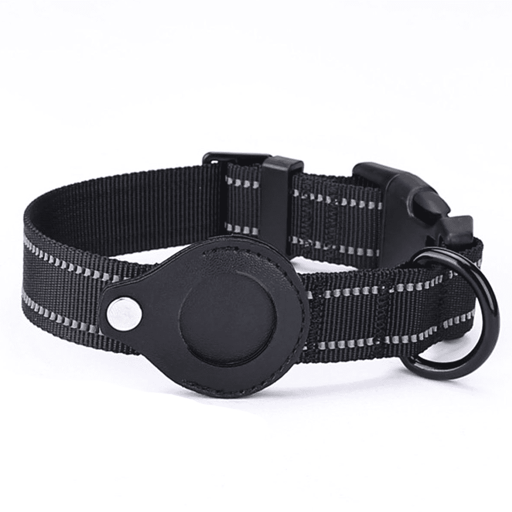 Reflective AirTag Dog Collar, Padded Apple Air Tag Dog Collar, Heavy
