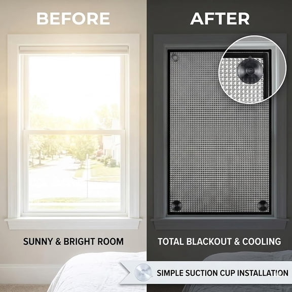 Reflective Aluminum Foil Window Film, Privacy Anti-Glare Thermal Sunshade Film, Double-Sided Blackout Cover for Sliding Glass Door, Sunroom, Rv, Skylight