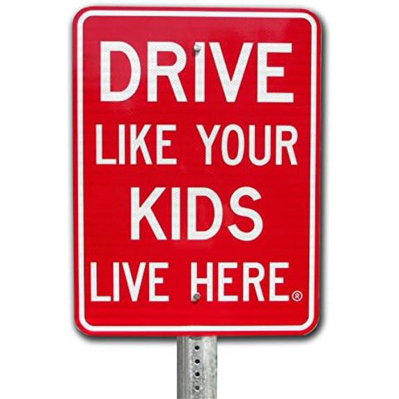 Reflective Aluminum Sign, 12"x18", Slow Down Children at Play Warning ...