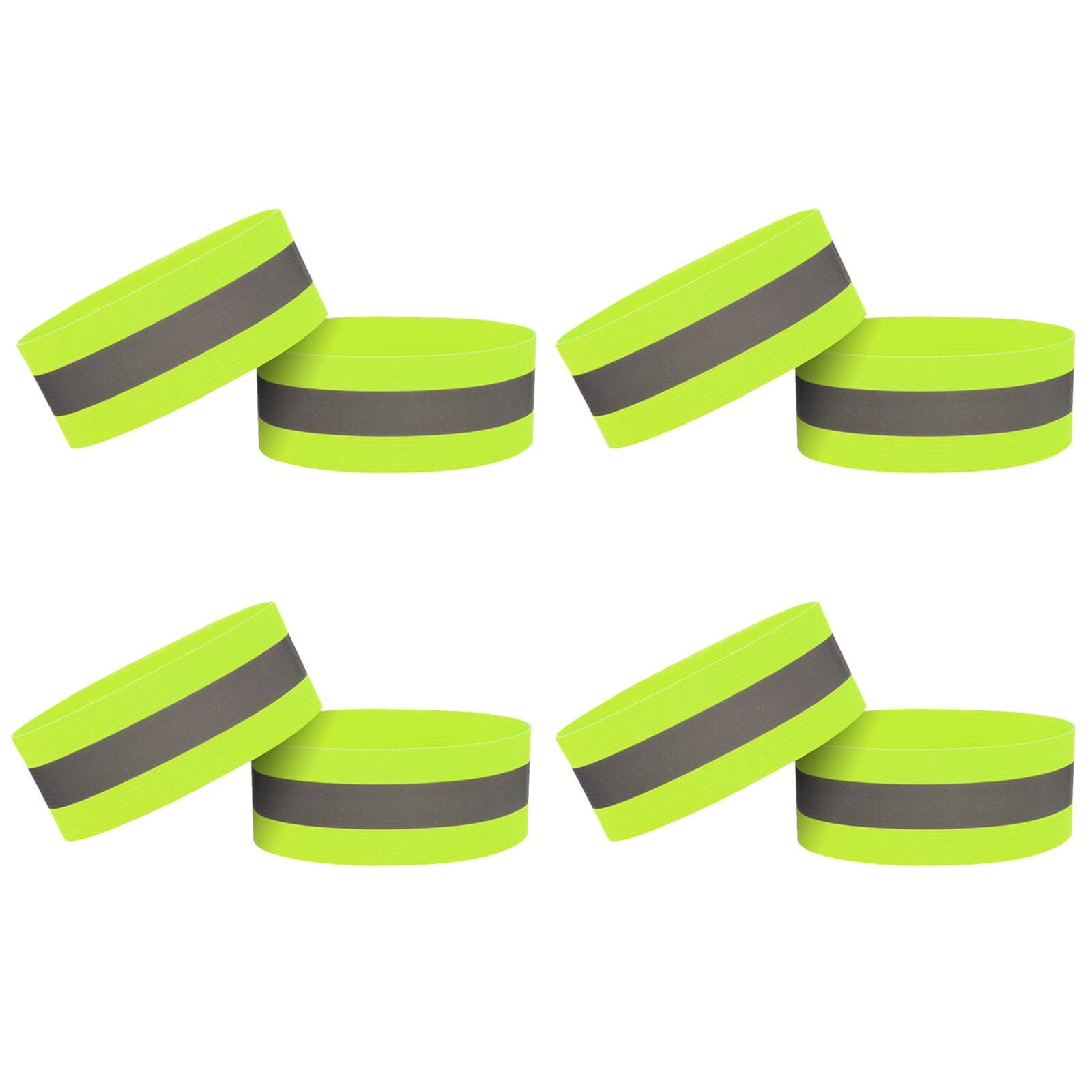 Reflective Armbands for Running, Usavan 8-Pack High Visibility Reflective Straps, Adjustable Elastic Safety Bands for Night Cycling Jogging Outdoor Sports