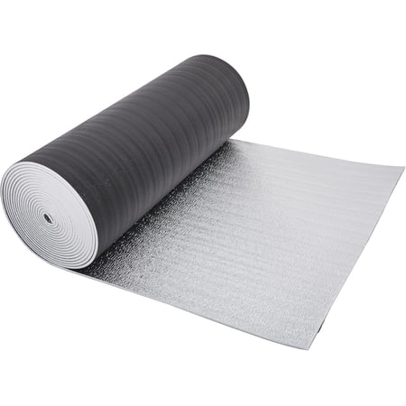 Reflective BLACK / SILVER FOAM CORE Insulation Radiant Barrier 48"X50' 10MM R12