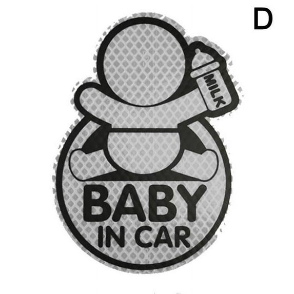 Reflective Baby On Board Baby In Car Window Bumper Sticker Vinyl Decal Cute Sign