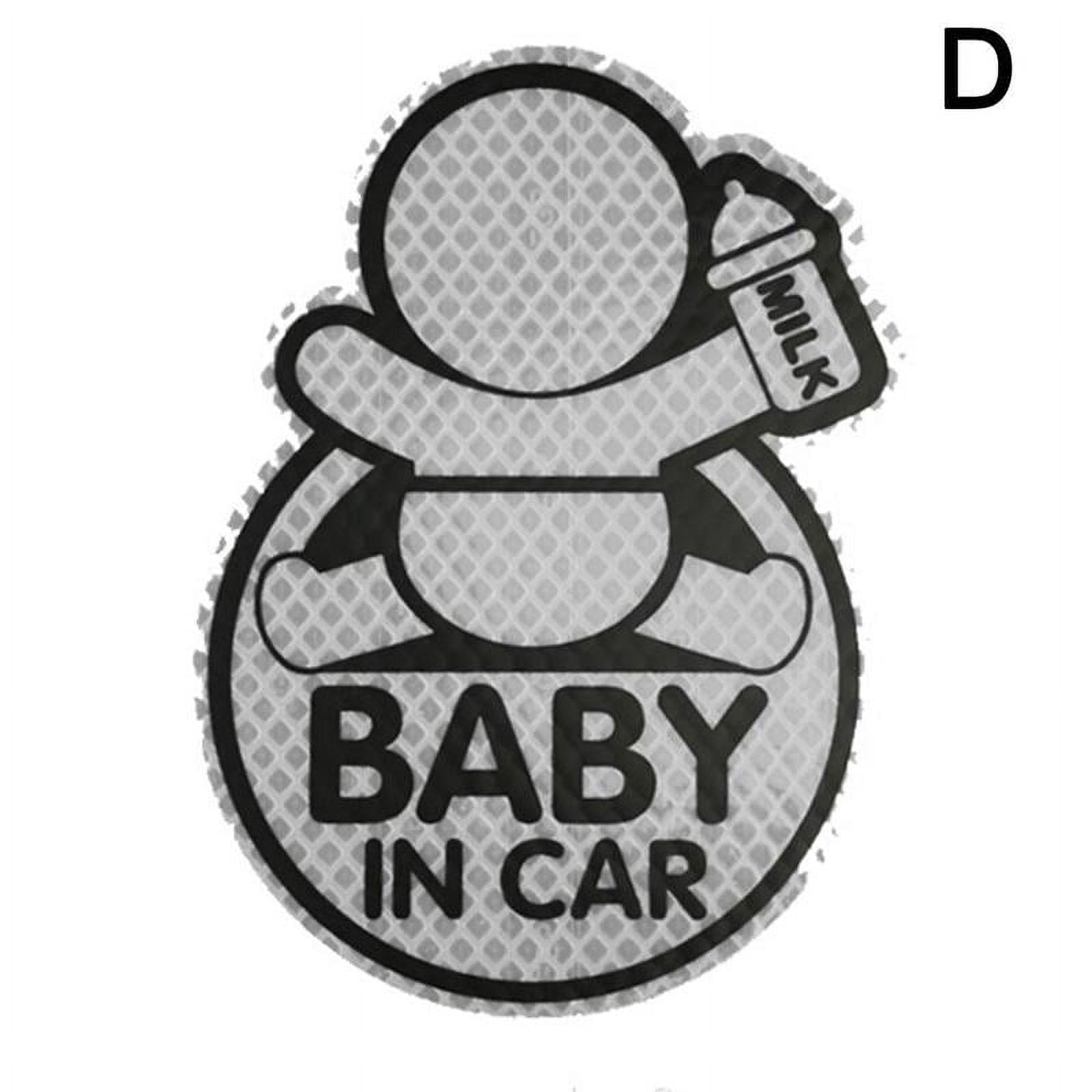 Reflective Baby On Board Baby in Car Window Bumper K8N6 Cute Sticker ...